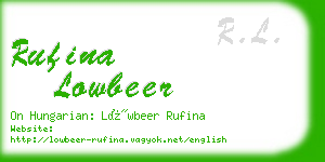 rufina lowbeer business card